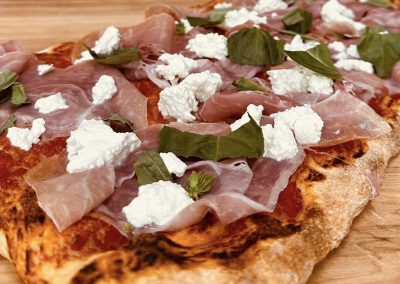 Prosciutto and Whipped Ricotta Pizza