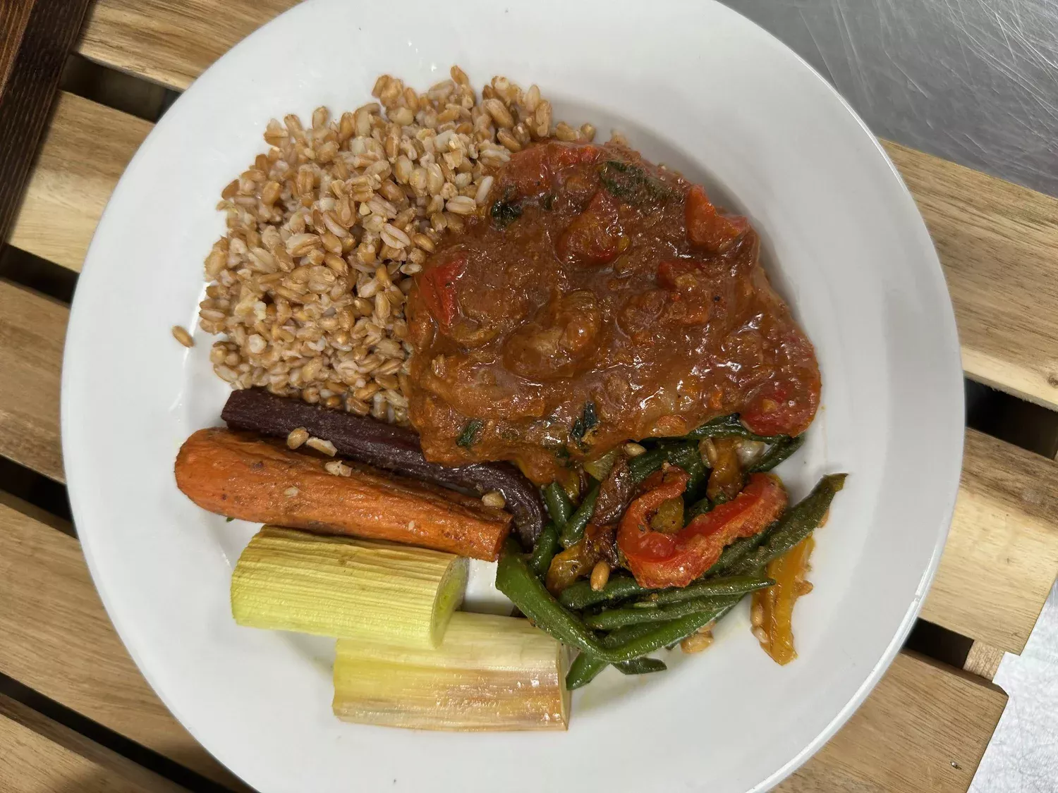 Chicken Cacciatore with Farro/Rice
